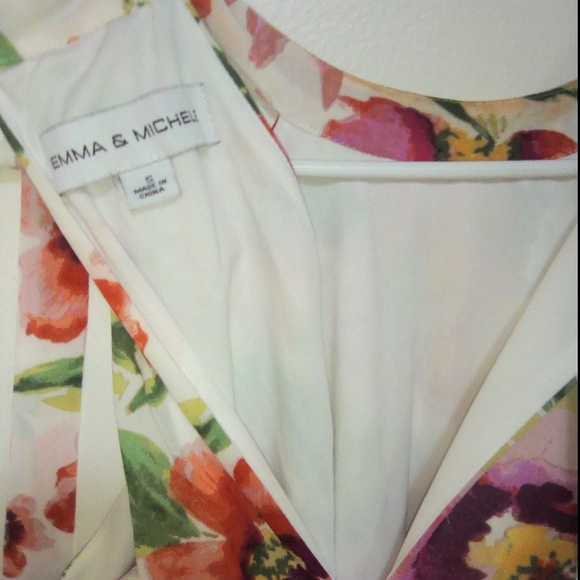 Emma & Michelle Dress Size Sm Long Chiffon Floral Halter Top Gorgeous Goddess - Picture 5 of 7